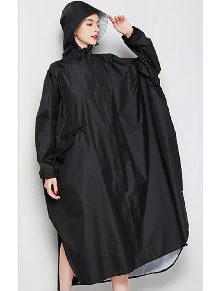 Oversized Dames Regenjas met Capuchon, Lichtgewicht Waterdichte Jas | Yuki