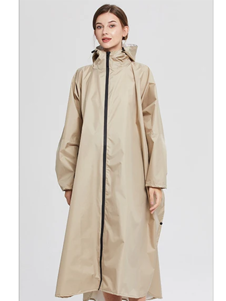 Oversized Dames Regenjas met Capuchon, Lichtgewicht Waterdichte Jas | Yuki