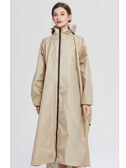 Oversized Dames Regenjas met Capuchon, Lichtgewicht Waterdichte Jas | Yuki