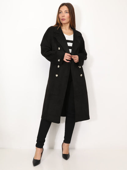 Elegante suède trenchcoat voor dames | Berber