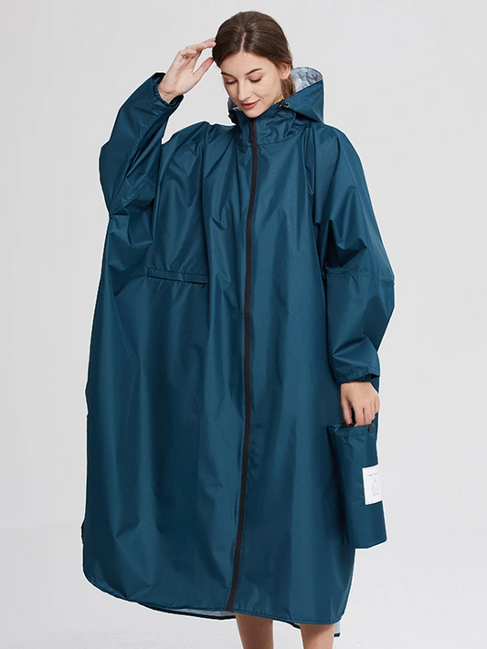 Oversized Dames Regenjas met Capuchon, Lichtgewicht Waterdichte Jas | Yuki