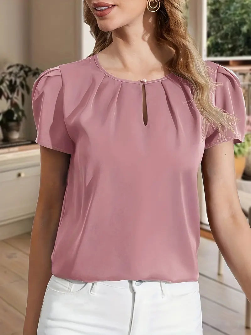 Casual blouse met subtiele plooien | Valerie