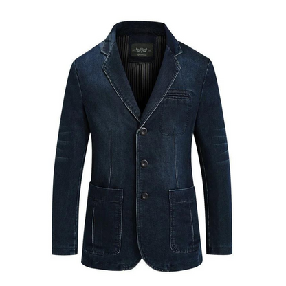 Herenblazer denim katoen | Owen