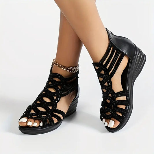 Casual sandalen met ritssluiting | Juni