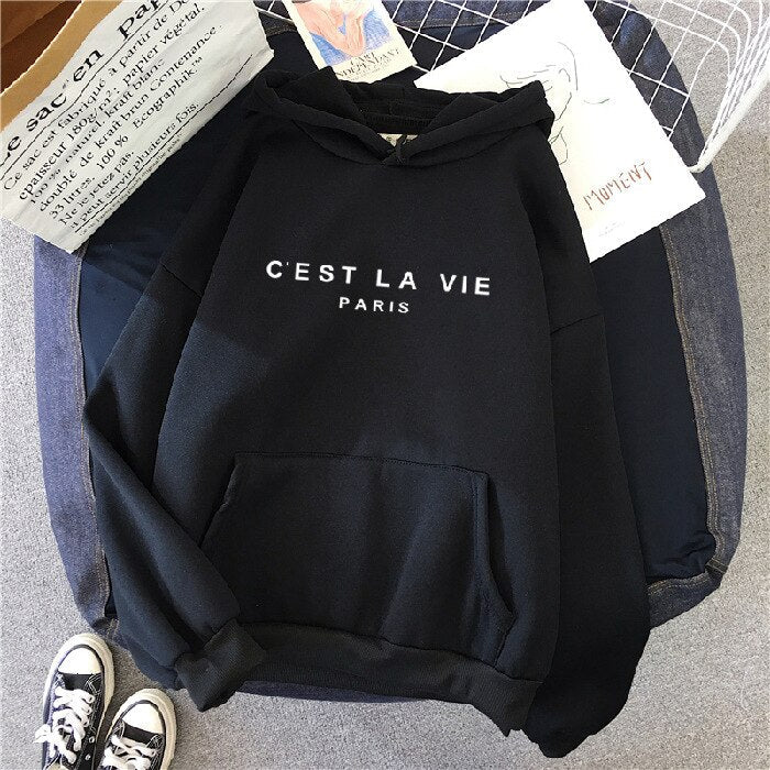 C'est La Vie statement hoodie | Imara