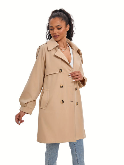 Klassieke lange trenchcoat voor dames | Leonie