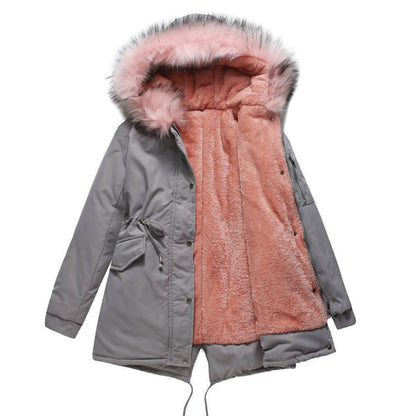 Parka jas met capuchon van imitatiebont | Elif