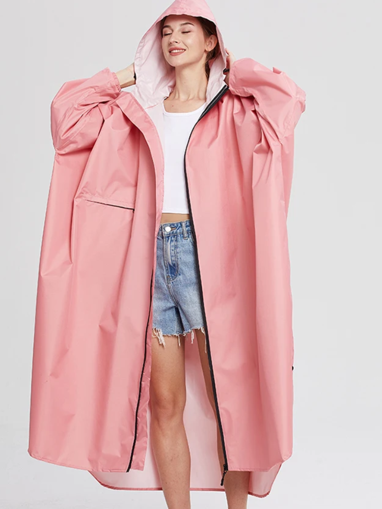 Oversized Dames Regenjas met Capuchon, Lichtgewicht Waterdichte Jas | Yuki