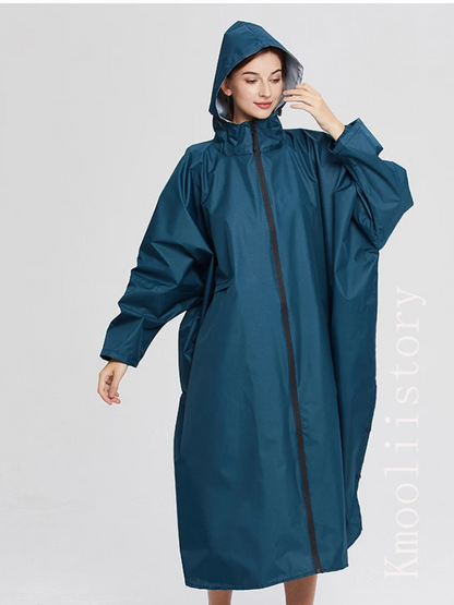 Oversized Dames Regenjas met Capuchon, Lichtgewicht Waterdichte Jas | Yuki