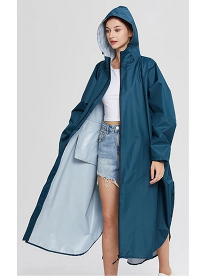 Oversized Dames Regenjas met Capuchon, Lichtgewicht Waterdichte Jas | Yuki