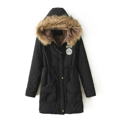 Dames Herfst & Winter Warme Bont capuchon Parka | Ginevra