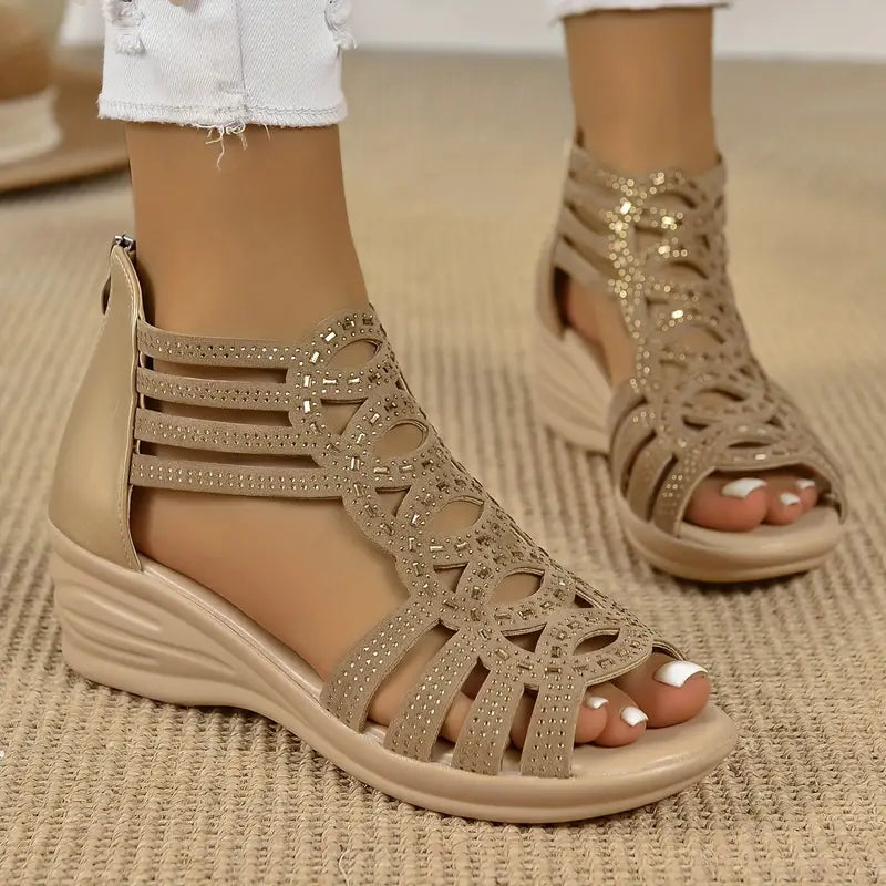 Casual sandalen met ritssluiting | Juni