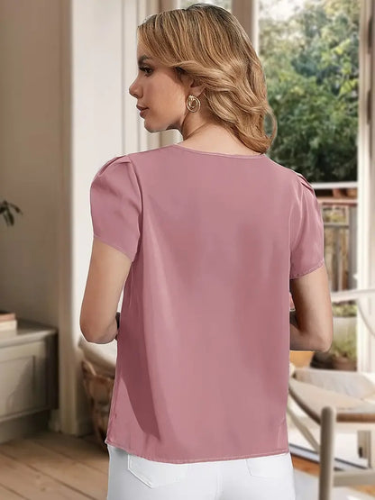 Casual blouse met subtiele plooien | Valerie