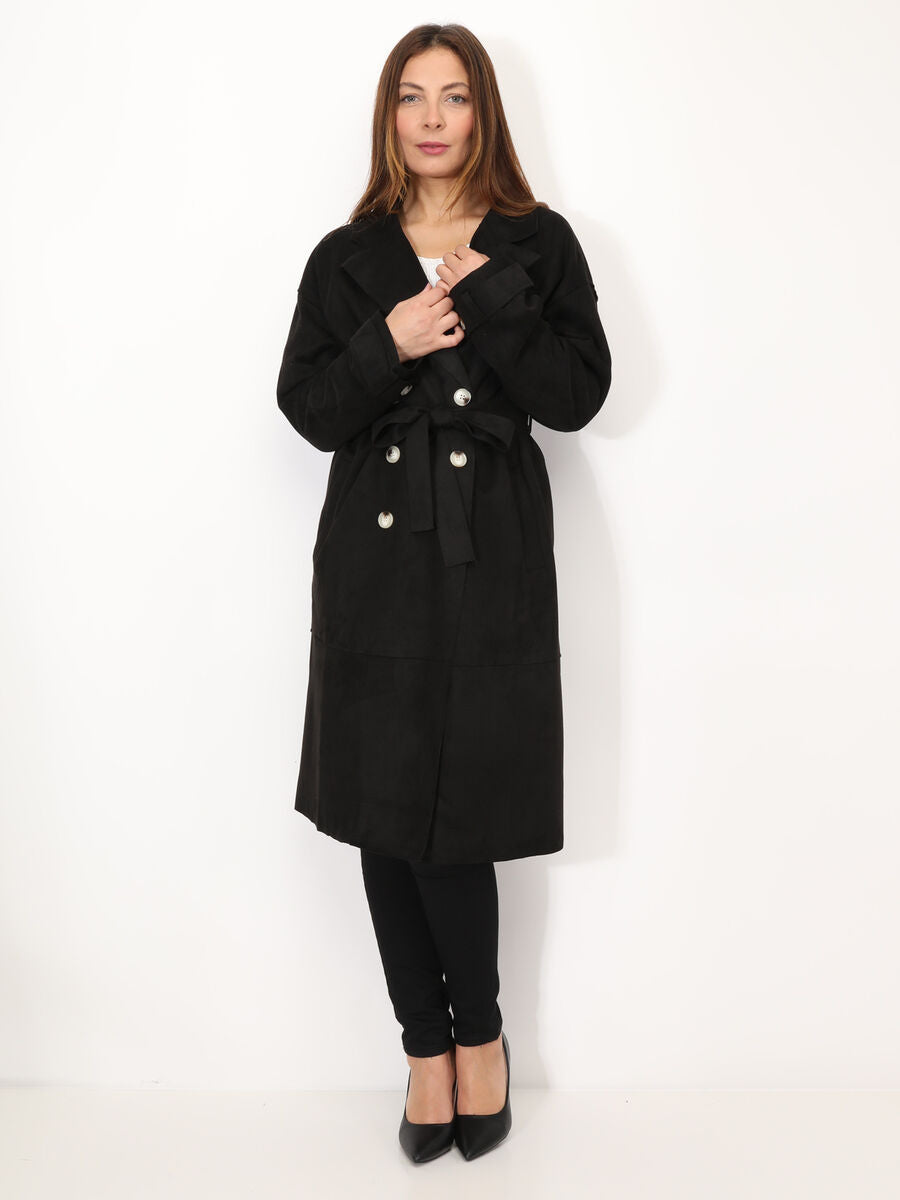 Elegante suède trenchcoat voor dames | Berber