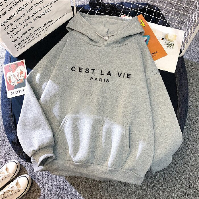 C'est La Vie statement hoodie | Imara