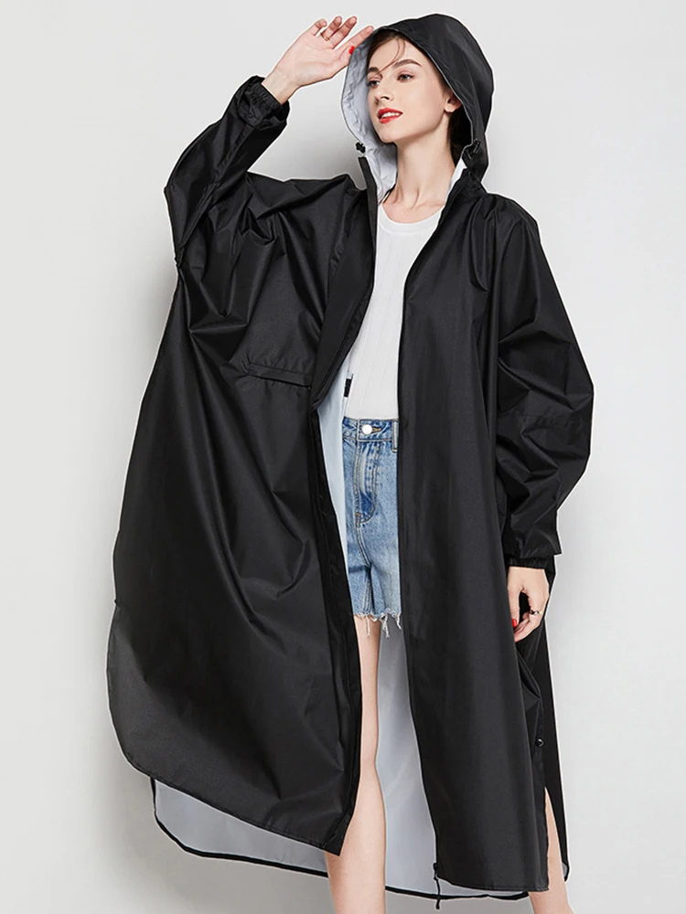 Oversized Dames Regenjas met Capuchon, Lichtgewicht Waterdichte Jas | Yuki