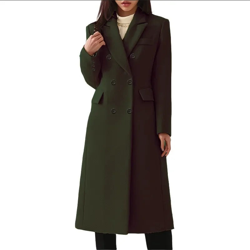 Vintage stijl winter dames trenchcoat | Zierien