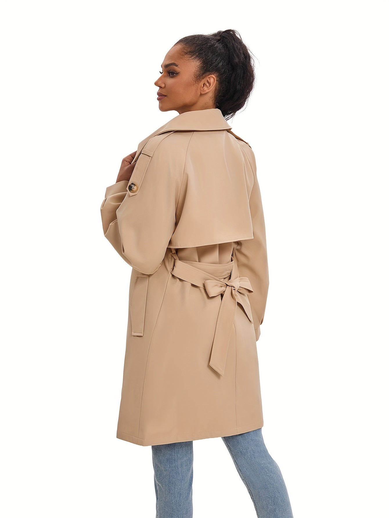 Klassieke lange trenchcoat voor dames | Leonie