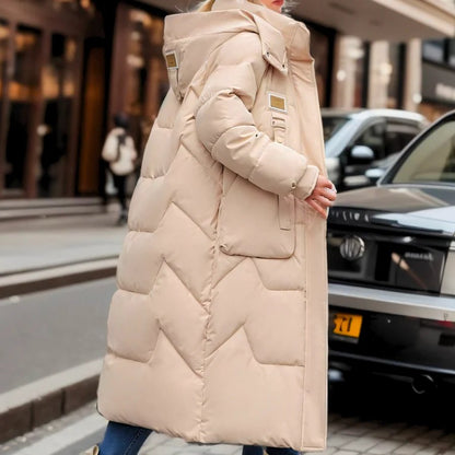 Elegante Lange Pufferjas voor Vrouwen | Bregje