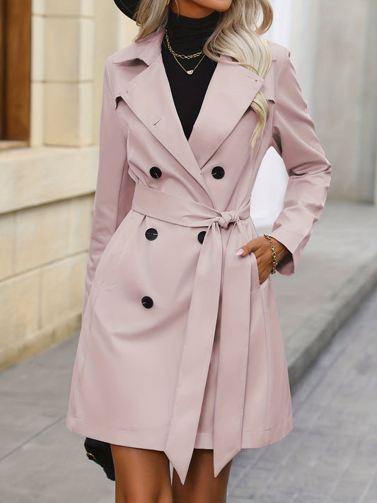 Elegante lange dames trenchcoat voor de winter | Marianne