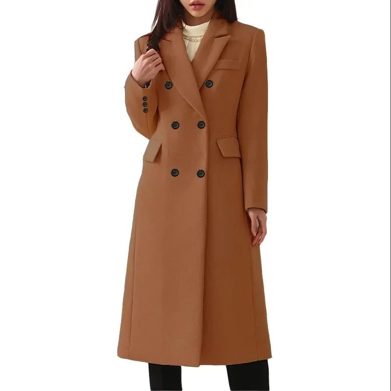 Vintage stijl winter dames trenchcoat | Zierien