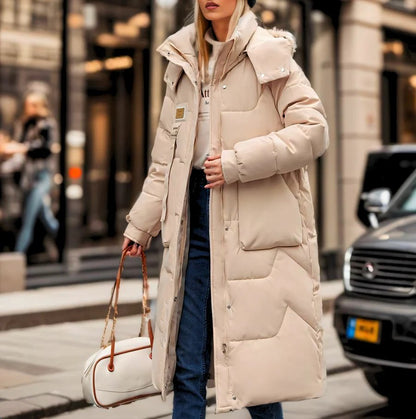 Elegante Lange Pufferjas voor Vrouwen | Bregje