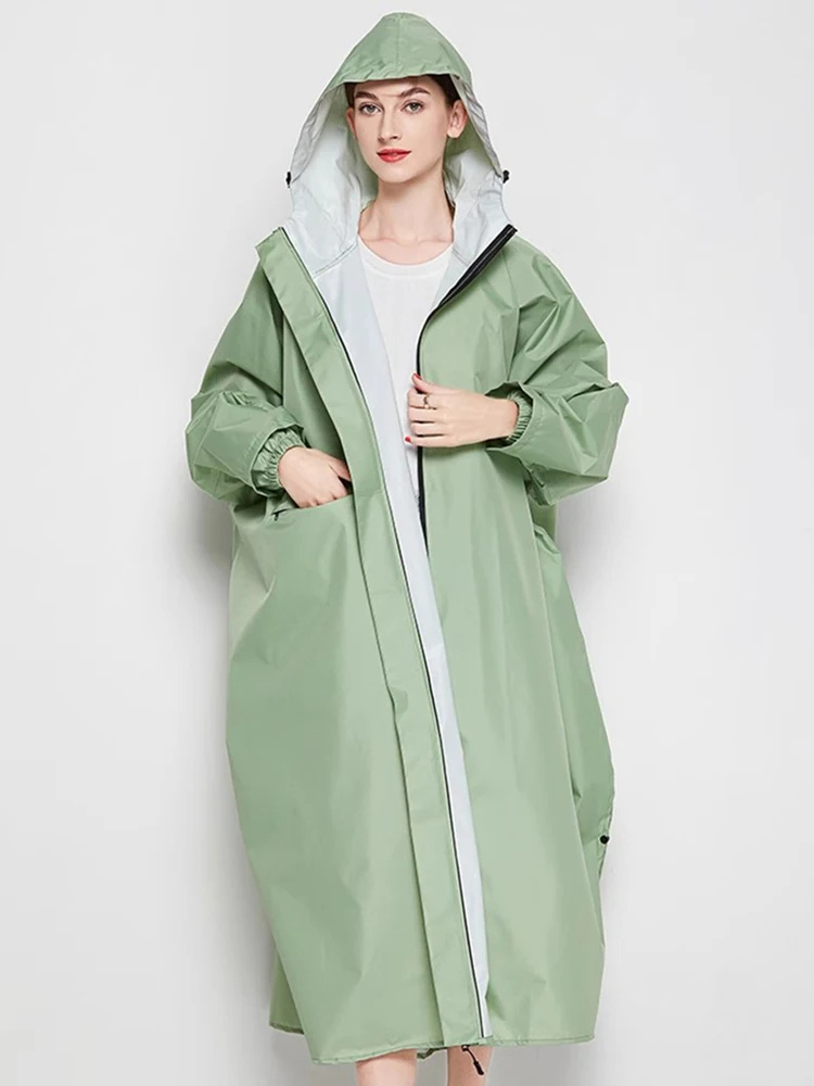 Oversized Dames Regenjas met Capuchon, Lichtgewicht Waterdichte Jas | Yuki