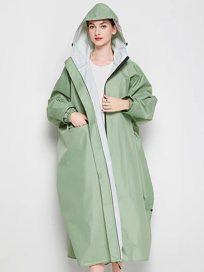 Oversized Dames Regenjas met Capuchon, Lichtgewicht Waterdichte Jas | Yuki