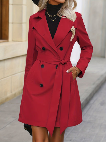 Elegante lange dames trenchcoat voor de winter | Marianne