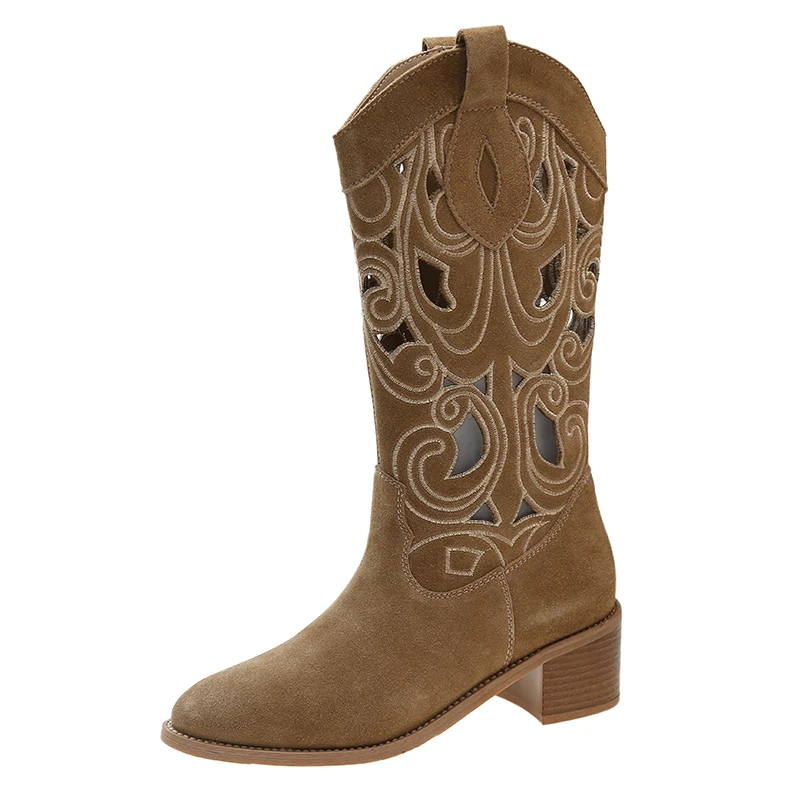 Stijlvolle Suede Cowboylaarzen voor dames | Xandra