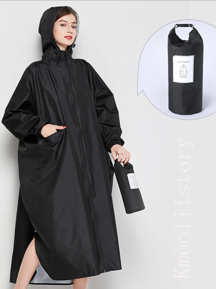 Oversized Dames Regenjas met Capuchon, Lichtgewicht Waterdichte Jas | Yuki