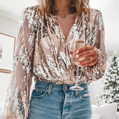 Glitter blouse voor dames | Alda