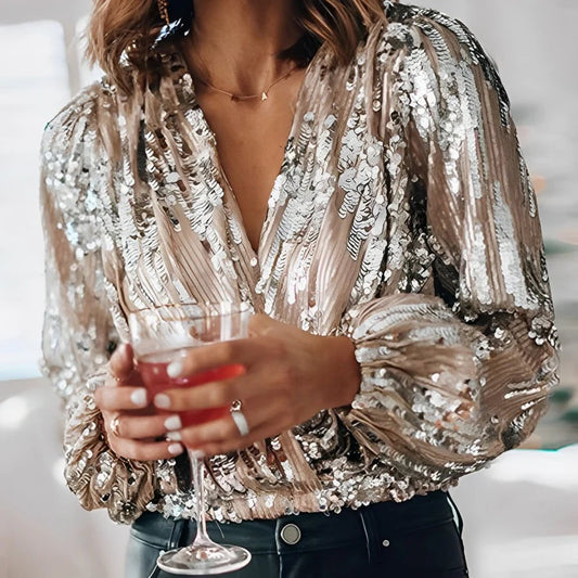 Glitter blouse voor dames | Alda