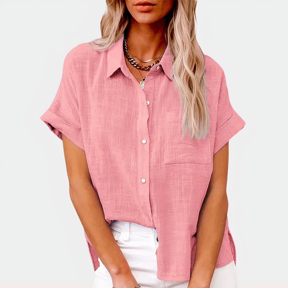 Casual linnen zomerblouse  | Amela