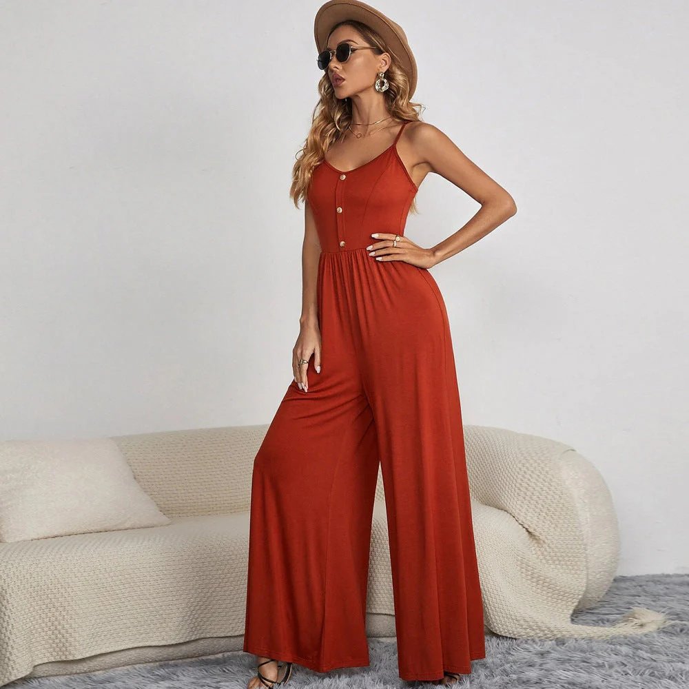 Jumpsuit met wijde pijpen | Anya