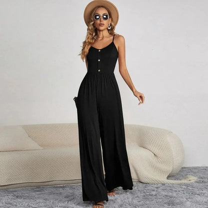 Jumpsuit met wijde pijpen | Anya