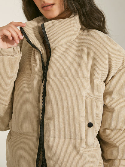 Corduroy winterjas voor dames |  Sylvie