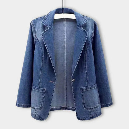 Modieuze denim blazer | Magda