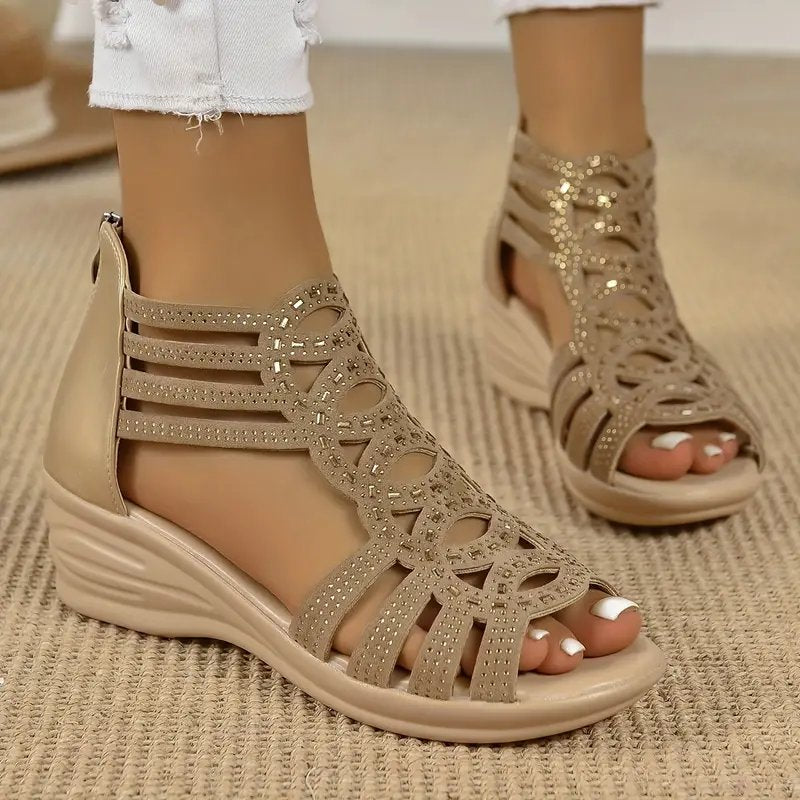 Zomerse sandalen met rits | Idalia