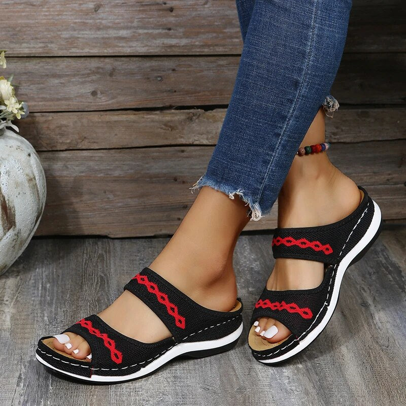 Modieuze Orthopedische Leren Sandalen | Karen