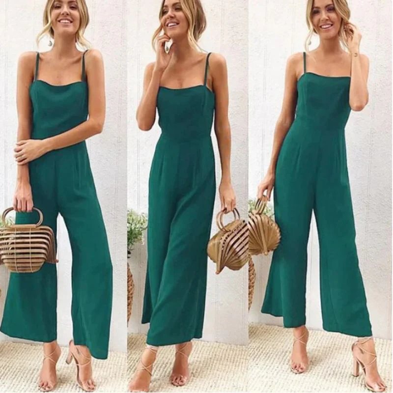 Casual jumpsuit met spaghettibandjes | Kelly