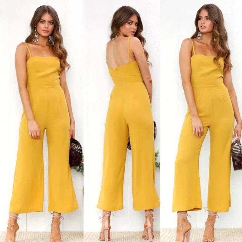 Casual jumpsuit met spaghettibandjes | Kelly