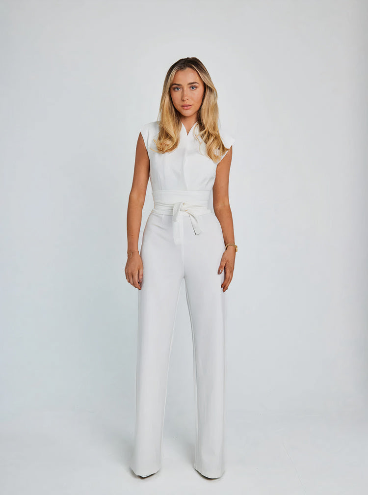 Stijlvolle wijd uitgesneden jumpsuit | Klea