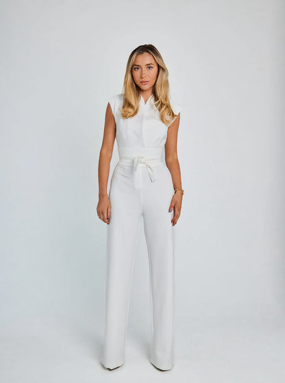 Stijlvolle wijd uitgesneden jumpsuit | Klea