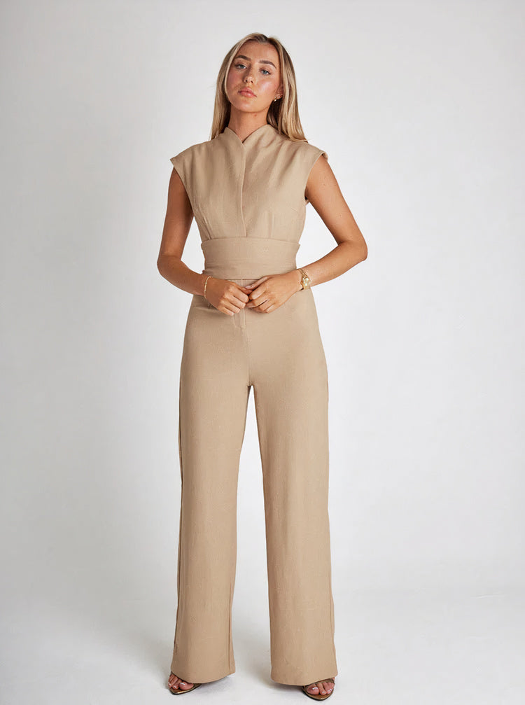 Stijlvolle wijd uitgesneden jumpsuit | Klea