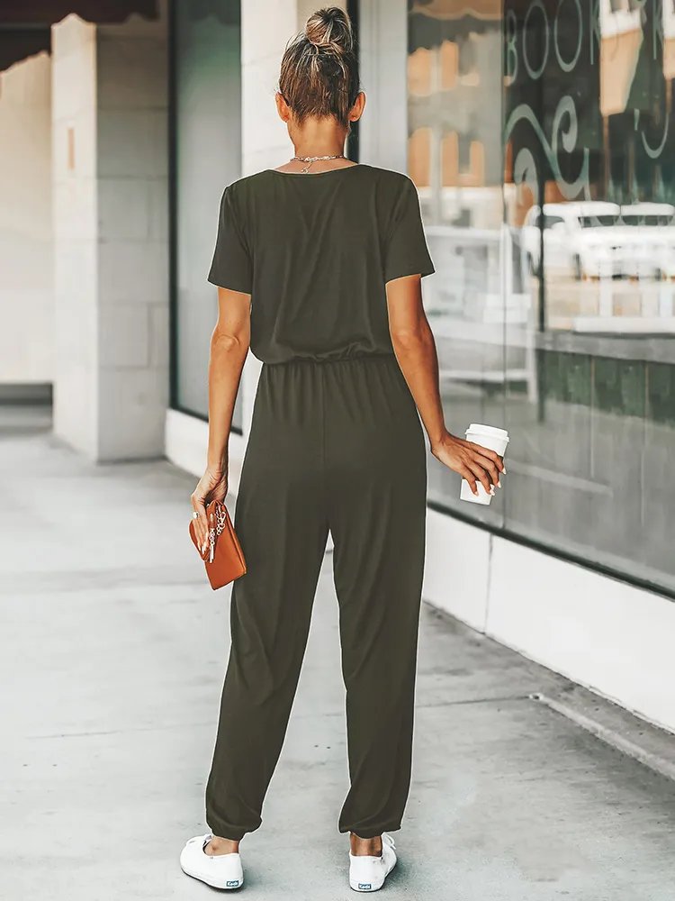 Casual jumpsuit met korte mouwen | Maggie