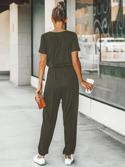 Casual jumpsuit met korte mouwen | Maggie