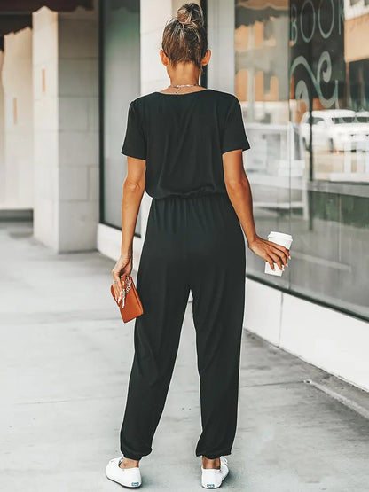 Casual jumpsuit met korte mouwen | Maggie