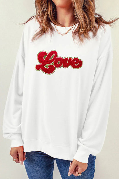 Liefde Geborduurd Sweatshirt | Nexie