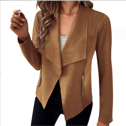 Suède effen blazer 2024 | Cadence